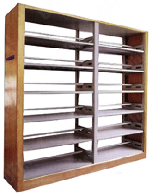 單柱雙面鋼制書架